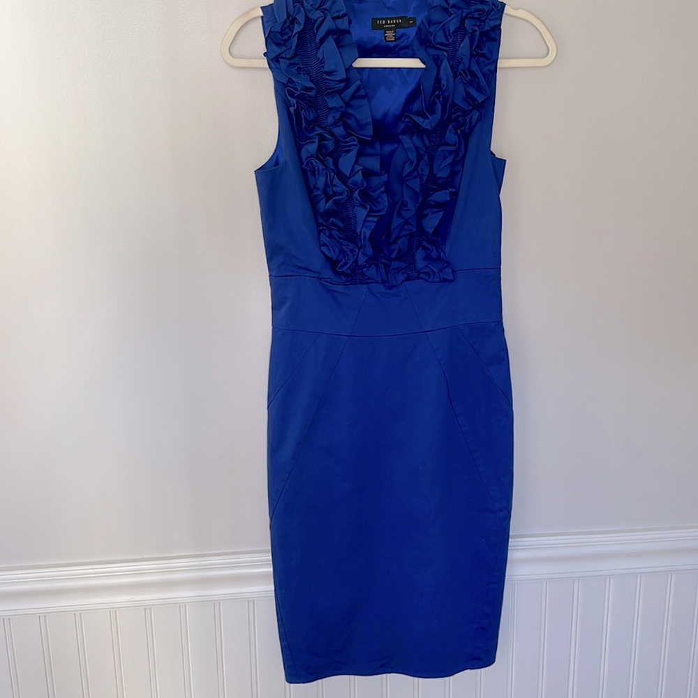 Ted Baker London Ruffled Pencil Midi Dress - Picture 3 of 7
